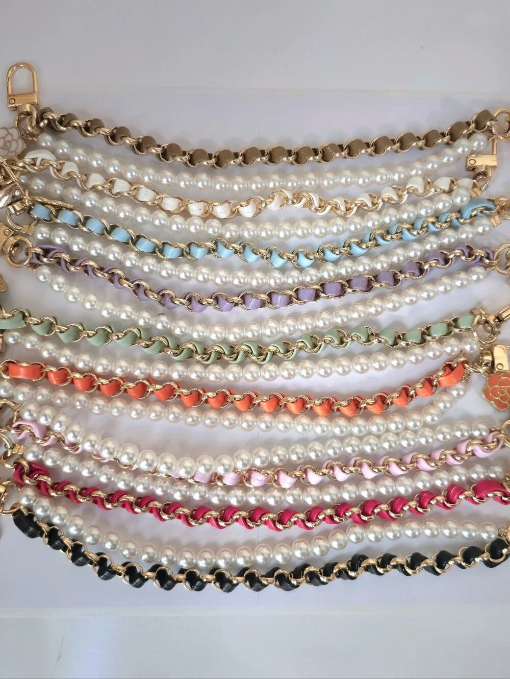 NEW! Double Layer‎ Bag Charm Wrist Strap Keychain Accessories